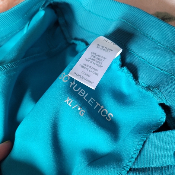 SCRUBLETICS teal women's scrub jogger pants size XL - Picture 4 of 4